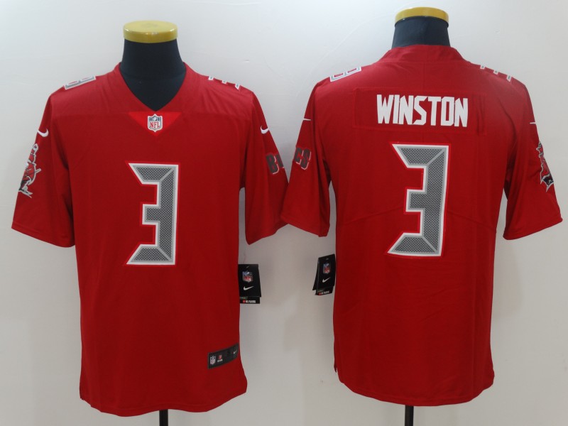 Men's Tampa Bay Buccaneers Jameis Winston #3 Red Jersey